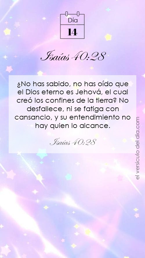 Versículo Isaías 40:28