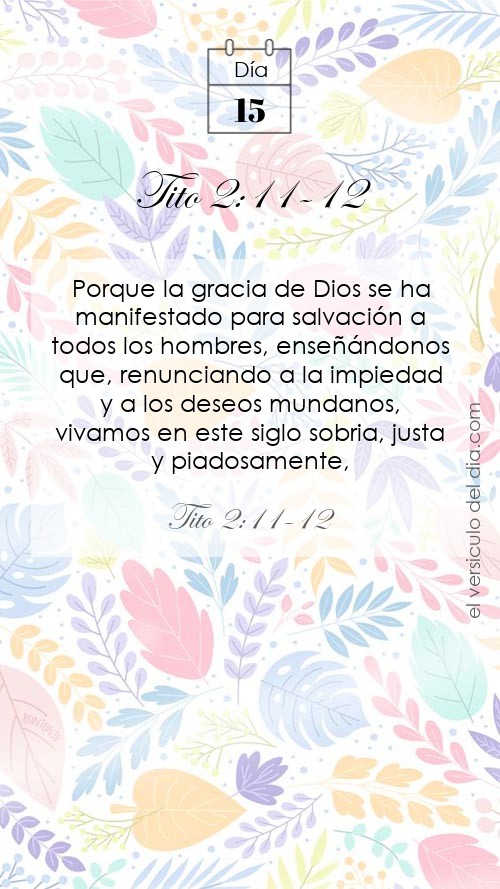 Versículo Tito 2:11-12