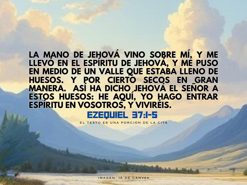 La mano de Jehová vino sobre mí, y me llevó en el Espíritu de Jehová, y me puso en medio de un valle que estaba lleno de huesos.png
