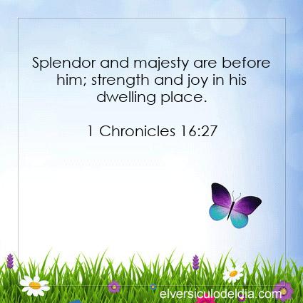 1 Chronicles 16:27 NIV - Imagen Verse of the day