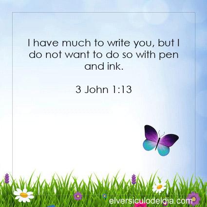 3 John 1:13 NIV - Image Verse of the Day