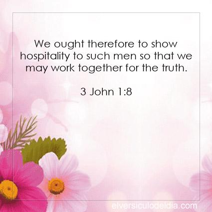 3 John 1:8 NIV - Image Verse of the Day