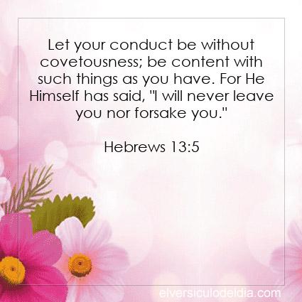 Hebrews 13:5 NKJV - Image Verse of the Day