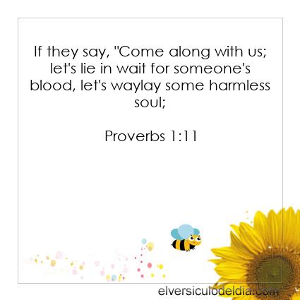 Proverbs 1:11 NIV - Image Verse of the Day