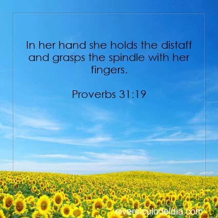 Proverbs 31:19 NIV - Imagen Verse of the day