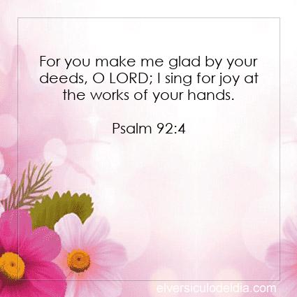 Psalm 92:4 NIV - Image Verse of the Day