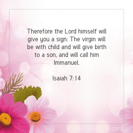 Image The verse of the day Isaiah 7:14