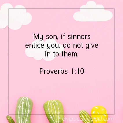 Image The verse of the day Proverbs 1:10