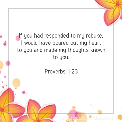 Image The verse of the day Proverbs 1:23