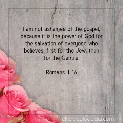 Image The verse of the day Romans 1:16