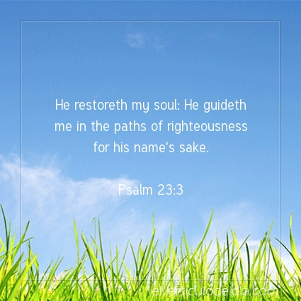 Image The verse of the day Psalm 23:3