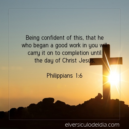 Image The verse of the day Philippians 1:6