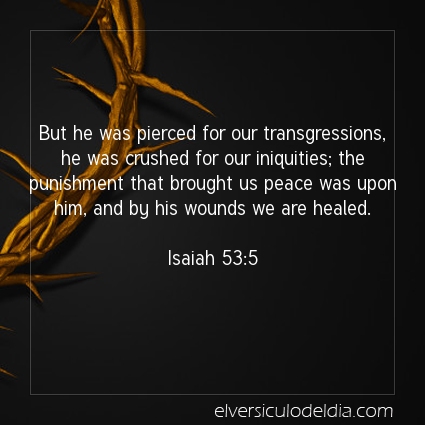 Image The verse of the day Isaiah 53:5