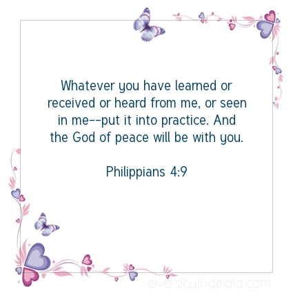 Image The verse of the day Philippians 4:9