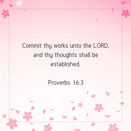 Image The verse of the day Proverbs 16:3