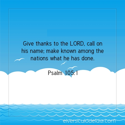Image The verse of the day Psalm 105:1