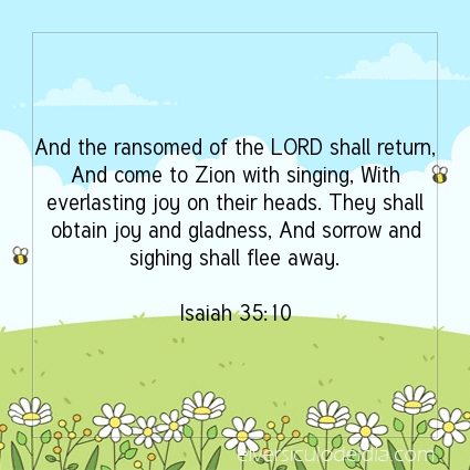 Image The verse of the day Isaiah 35:10