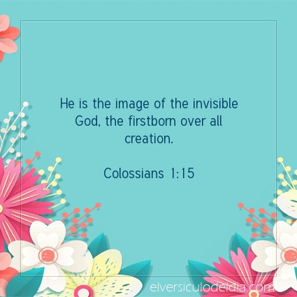 Image The verse of the day Colossians 1:15