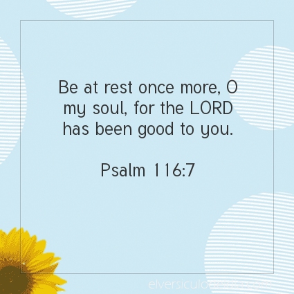 Image The verse of the day Psalm 116:7