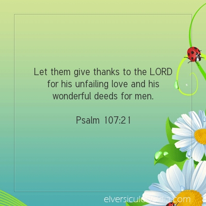 Image The verse of the day Psalm 107:21