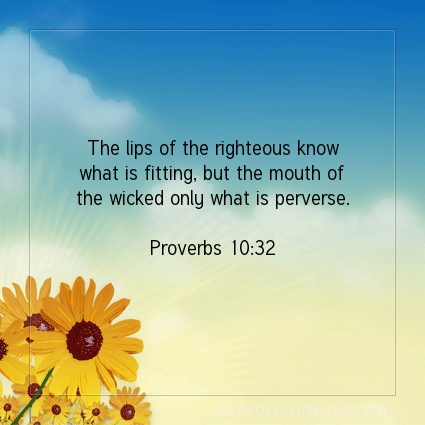 Image The verse of the day Proverbs 10:32