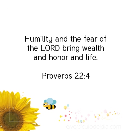 Image The verse of the day Proverbs 22:4