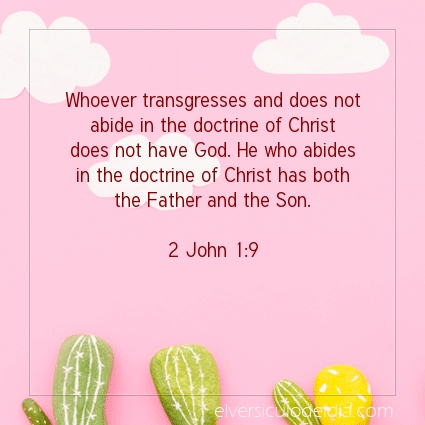 Image The verse of the day 2 John 1:9