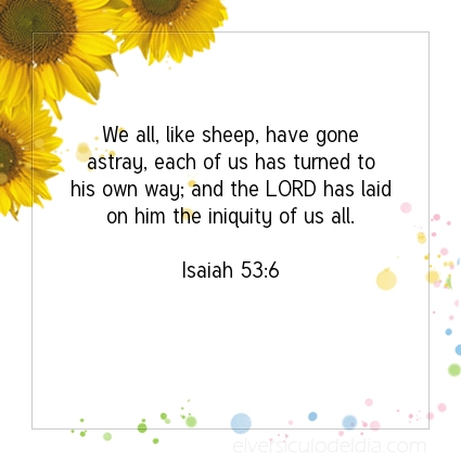 Image The verse of the day Isaiah 53:6