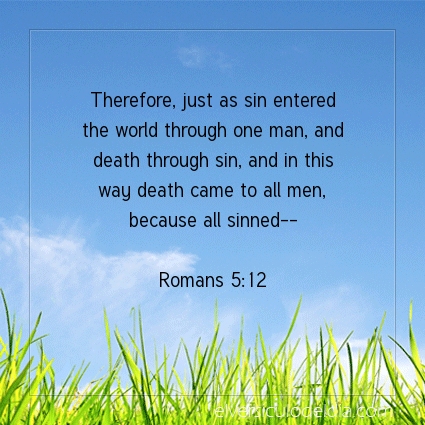 Image The verse of the day Romans 5:12