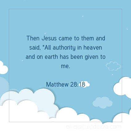 Image The verse of the day Matthew 28:18