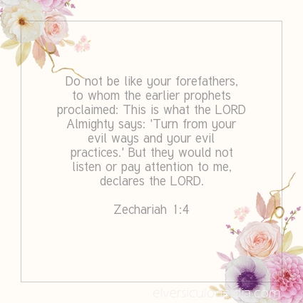 Image The verse of the day Zechariah 1:4