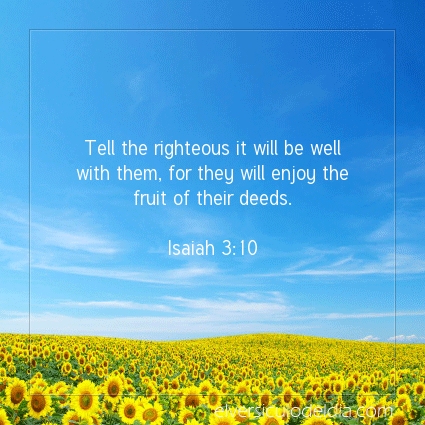 Image The verse of the day Isaiah 3:10