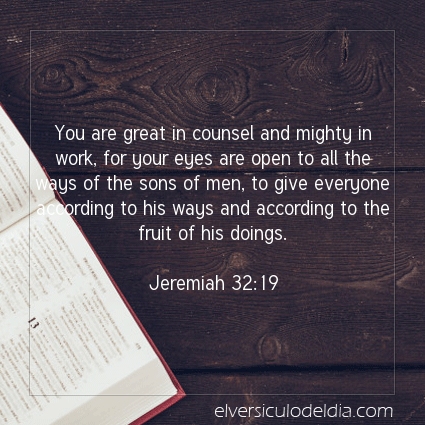 Image The verse of the day Jeremiah 32:19
