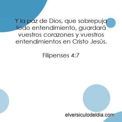 Filipenses 4:7 RV09 - Imagen El versiculo del dia