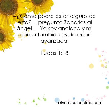Lucas 1:18 NVI - Imagen El versiculo del dia