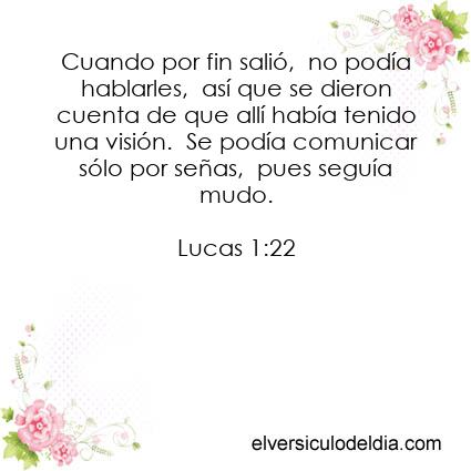 Lucas 1:22 NVI - Imagen El versiculo del dia