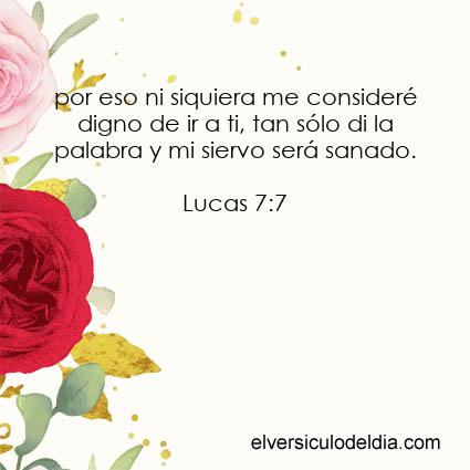 Lucas 7:7 LBLA - Imagen El versiculo del dia