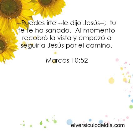Marcos 10:52 NVI - Imagen El versiculo del dia