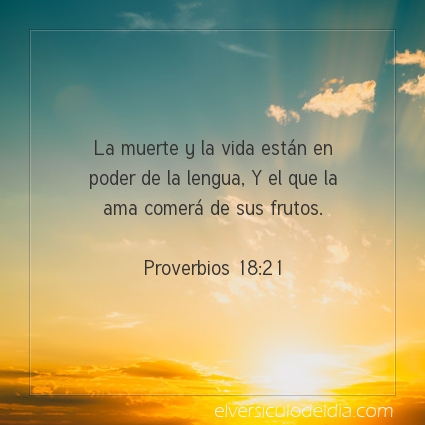 Imagen El versiculo del dia Proverbios 18:21