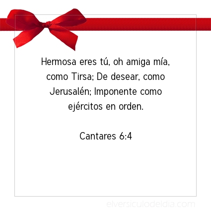 Imagen El versiculo del dia Cantares 6:4