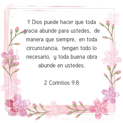 Imagen El versiculo del dia 2 Corintios 9:8