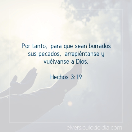Imagen El versiculo del dia Hechos 3:19