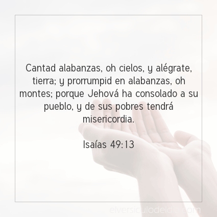 Imagen El versiculo del dia Isaías 49:13