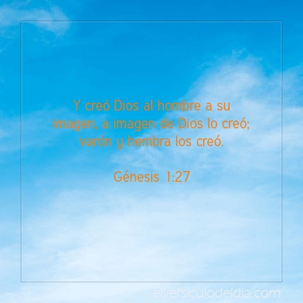 Imagen El versiculo del dia Génesis 1:27