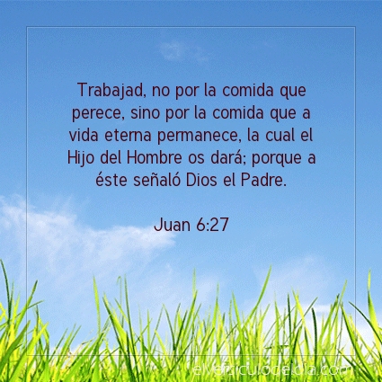 Imagen El versiculo del dia Juan 6:27