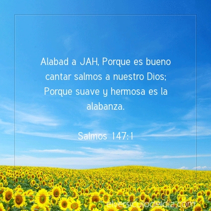 Imagen El versiculo del dia Salmos 147:1