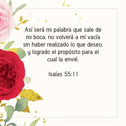 Imagen El versiculo del dia Isaías 55:11