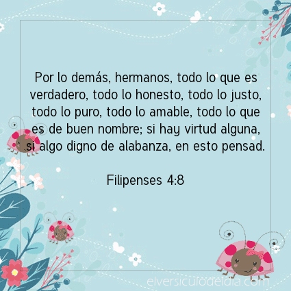 Imagen El versiculo del dia Filipenses 4:8