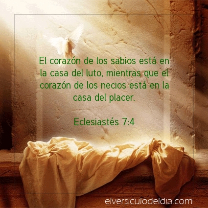 Imagen El versiculo del dia Eclesiastés 7:4