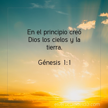 Imagen El versiculo del dia Génesis 1:1